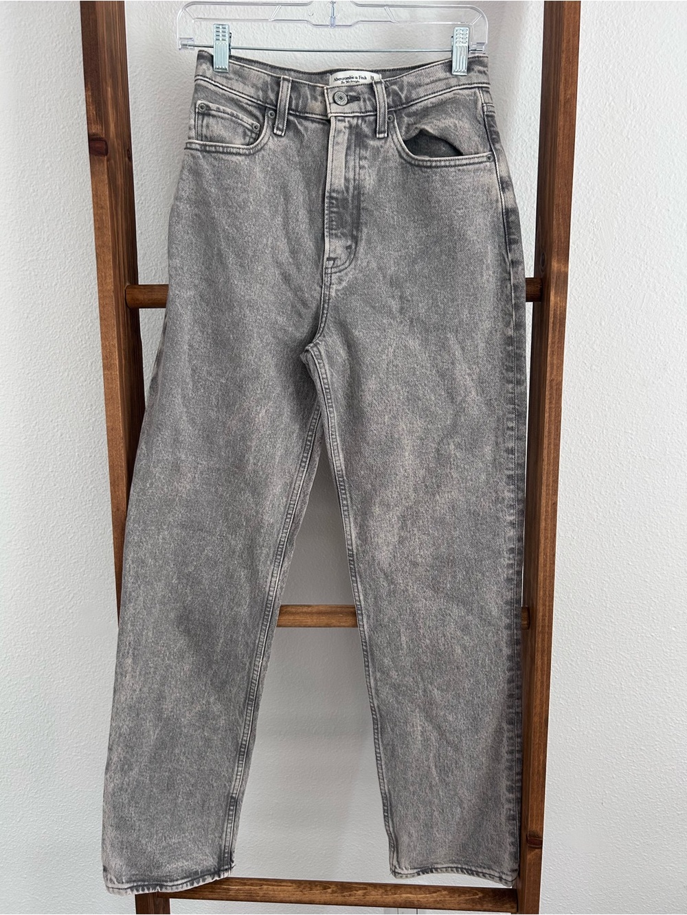 Abercrombie & Fitch Washed Gray Relaxed Jeans